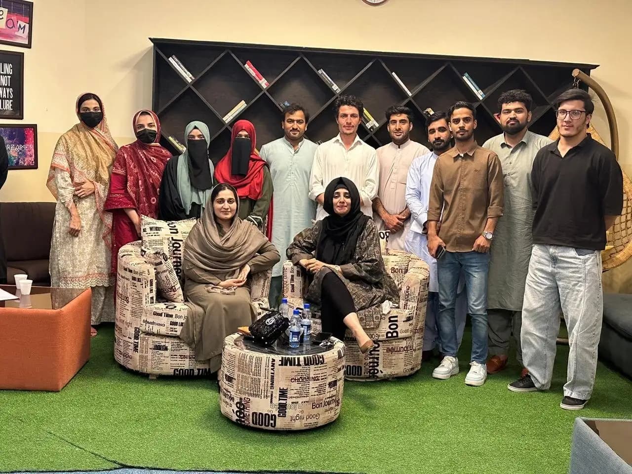 SAYR team members and young participants together after a youth session